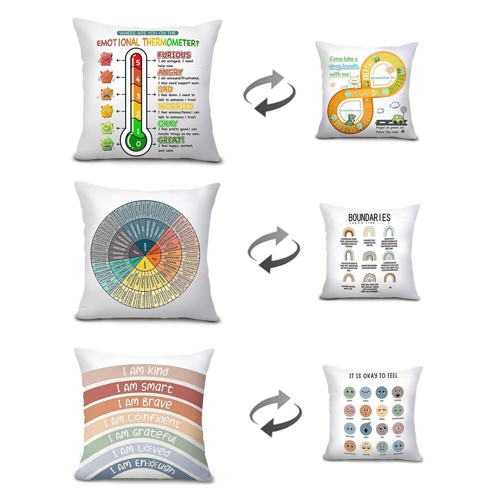 3384 Feelings Wheel Pillow Double-Sided Printed with Different Patterns of